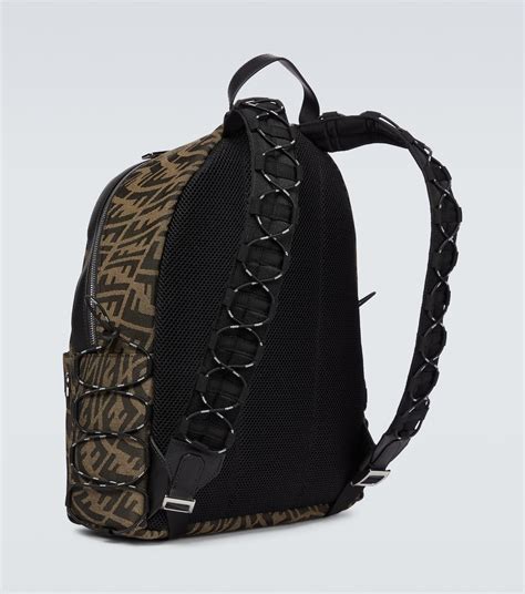 Fendi X8NT1879 accesorios marrón hombres mochila de tela ff.